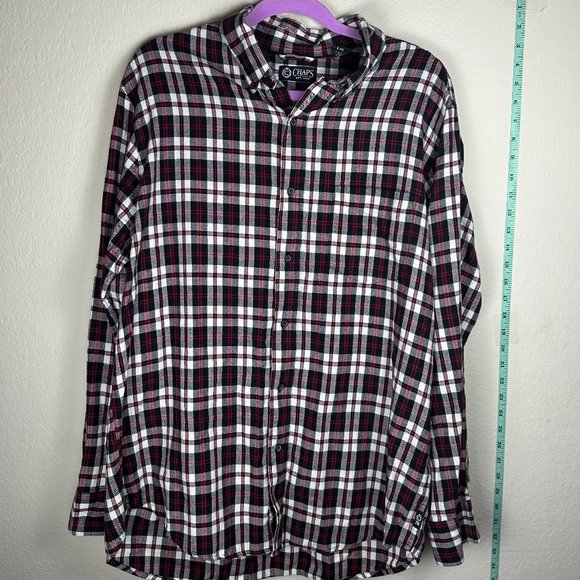 Champs Button Down Long Sleeve Shirt Men's Size L 100% Cotton - Picture 2 of 9